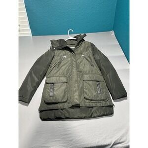 RALPH LAUREN OLIVE GREEN WINTER PARKA COAT SIDE ZIPS SIZE‎ L
